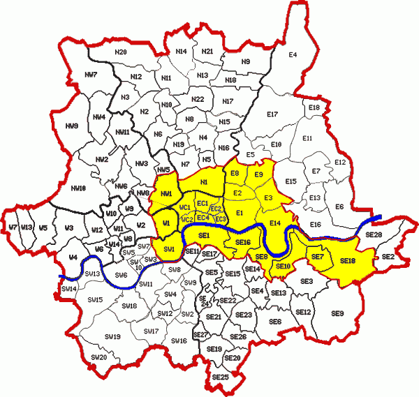 how Postcode+map+london