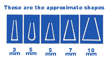 Slide binder approximate shapes