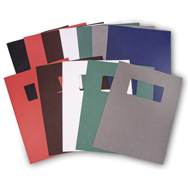 Leathergrain Binding Covers With Windows (A4, 250gsm)